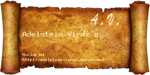 Adelstein Virág névjegykártya